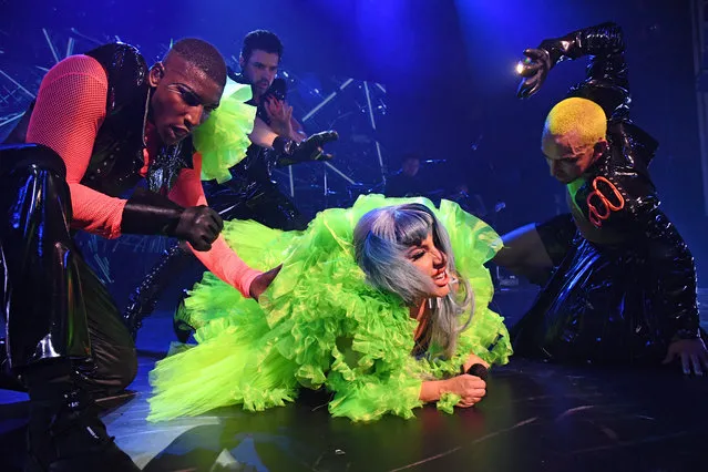 Lady Gaga performs onstage during SiriusXM + Pandora Present Lady Gaga At The Apollo on June 24, 2019 in New York City. (Photo by Kevin Mazur/Getty Images for SiriusXM)