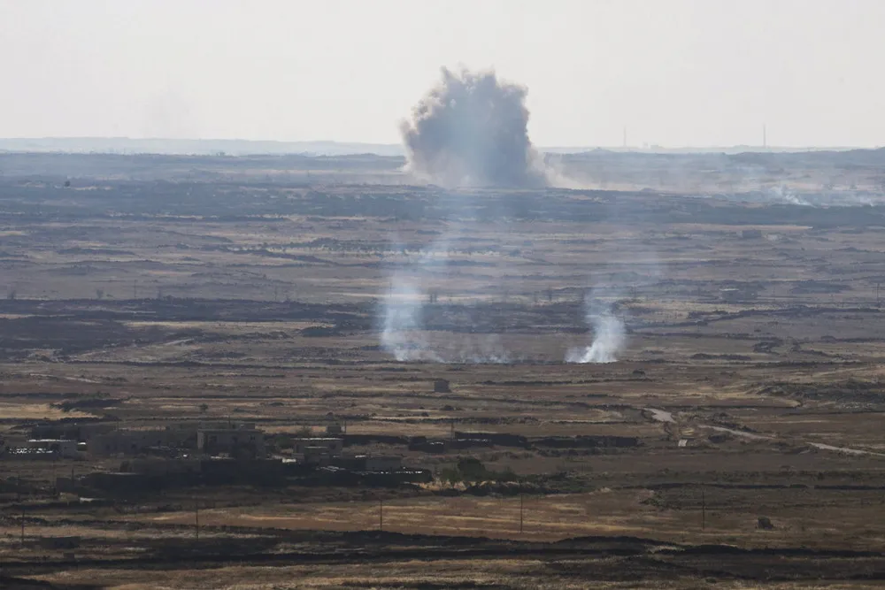 Syrian Civil War, view from the Golan Heights