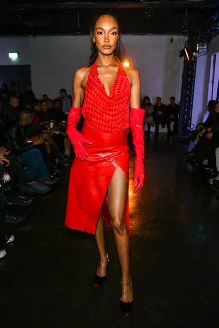 Jourdan Dunn attends the Fashion East show during London Fashion Week February 2022 on February 20, 2022 in London, England. (Photo by David M. Benett/Dave Benett/Getty Images)