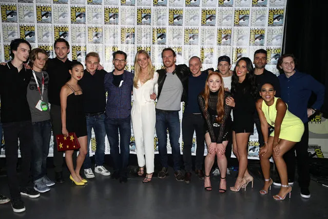 Cast and crew of “X-Men: Days of Future Past” seen at the Twentieth Century Fox Presentation at 2015 Comic Con on Saturday, July 11, 2015, in San Diego. (Photo by Eric Charbonneau/Invision for Twentieth Century Fox/AP Images)