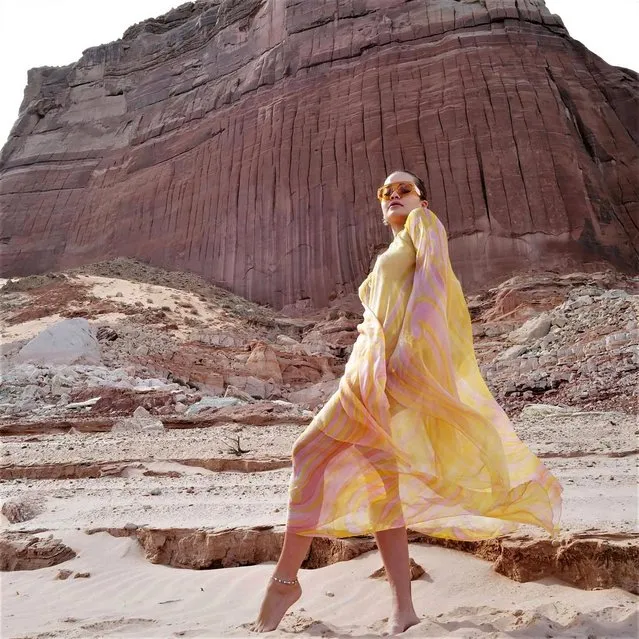 British singer, songwriter and actress Rita Ora has a “magical” day in the desert early April 2022. (Photo by ritaora/Instagram)