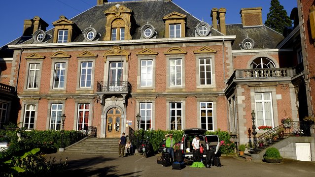 Reuters photographers are pictured as they arrive at the hotel in Huy, Belgium, July 6, 2015. (Photo by Stefano Rellandini/Reuters)