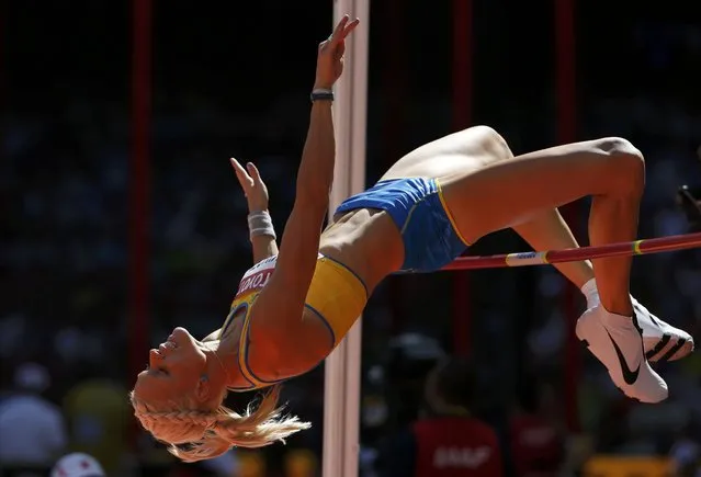 Erika Kinsey of Sweden competes in the women's high jump qualifying round during the 15th IAAF World Championships at the National Stadium in Beijing, China, August 27, 2015. (Photo by Phil Noble/Reuters)