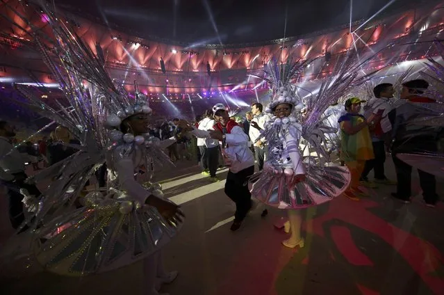 2016 Rio Olympics, Closing ceremony, Maracana, Rio de Janeiro, Brazil on August 21, 2016. Performers take part in the closing ceremony. (Photo by Stefan Wermuth/Reuters)