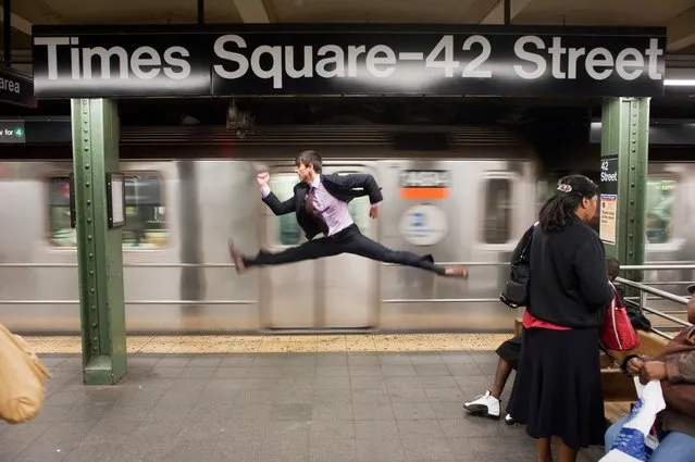 “Dancers Among Us”: Times Square – Jeffrey-Smith. (Photo by Jordan Matter)