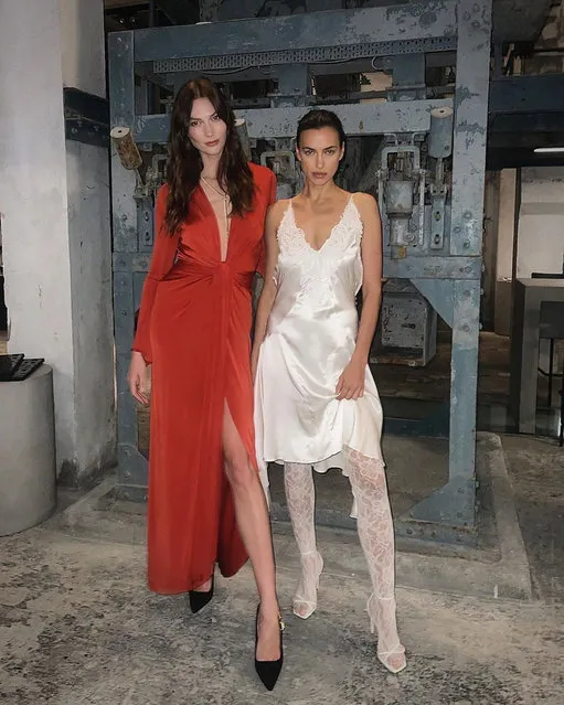 American fashion model Karlie Kloss (L) and Russian model and television personality Irina Shayk spend 24 hours in Spain together in the second decade of November 2022. (Photo by karliekloss/Instagram)