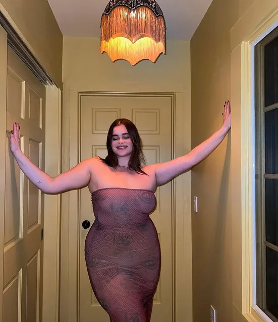 Brazilian-American model and actress Barbie Ferreira in the first decade of December 2022 poses in a skin-tight dress. (Photo by barbieferreira/Instagram)