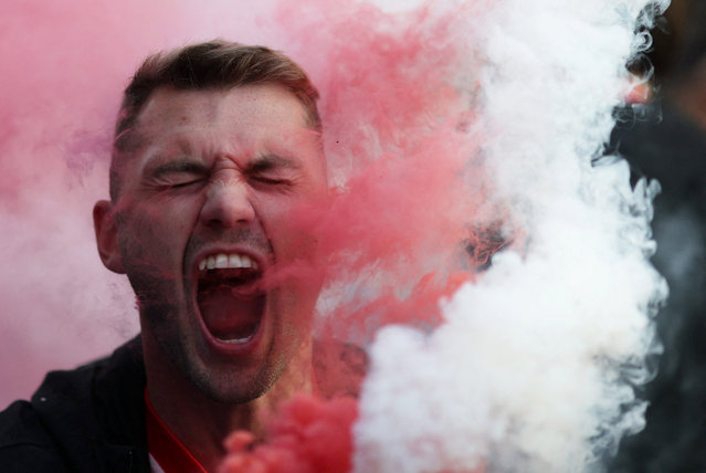 Fans in London ahead of Championship Playoff Final between Sheffield United v Sunderland in London, Britain on May 23, 2025. (Photo by Lee Smith/Action Images via Reuters)