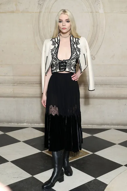 British-American actress Anya Taylor-Joy attends the Christian Dior Haute Couture Spring Summer 2023 show as part of Paris Fashion Week  on January 23, 2023 in Paris, France. (Photo by Marc Piasecki/WireImage)