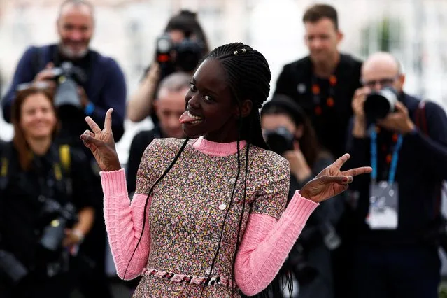 French-Senegalese director Ramata-Toulaye Sy poses during a photocall for the film “Banel E Adama” (Banel and Adama) at the 76th edition of the Cannes Film Festival in Cannes, southern France, on May 21, 2023. (Photo by Gonzalo Fuentes/Reuters)