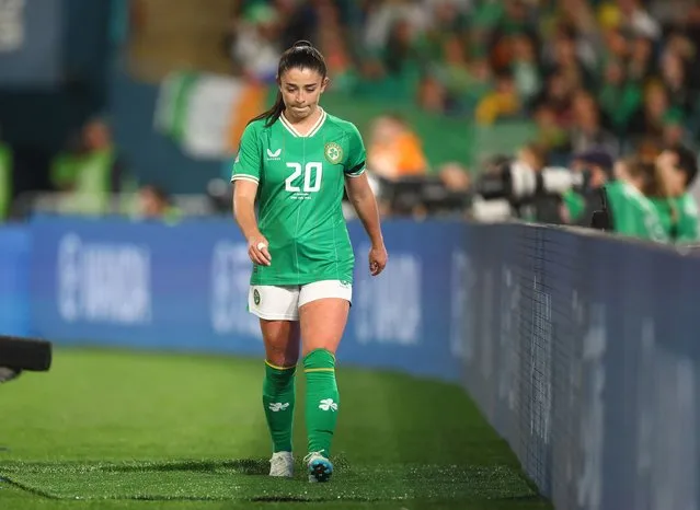 Republic of Ireland’s Marissa Sheva was largely ineffective and conceded the penalty in the second half during FIFA Women’s World Cup Group B match between Australia and Republic of Ireland at Stadium Australia in Sydney, Australia on July 20, 2023. (Photo by Carl Recine/Reuters)