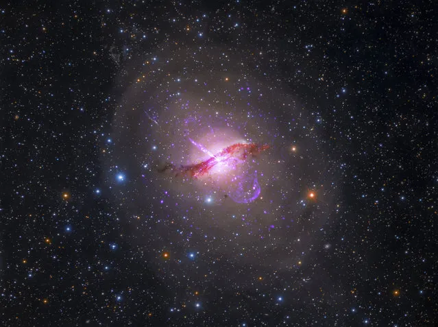 The fifth brightest galaxy in the sky Centaurus A, an active galaxy about 12 million light years from Earth. (Photo by Reuters/NASA)
