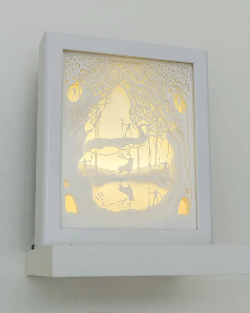 Illuminated Cut Paper Light Boxes By Hari And Deepti