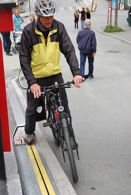 Bike Elevator In Trondheim, Norway