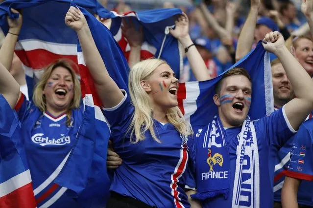Football Soccer, France vs Iceland, EURO 2016, Quarter Final, Stade de France, Saint-Denis near Paris, France on July 3, 2016. Fans before the game. (Photo by John Sibley/Reuters/Livepic)