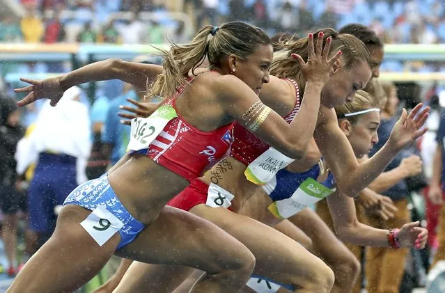 Alysbeth Felix of Puerto Rico competes in the 100m hurdles for the heptathlon, August 12, 2016. (Photo by Gonzalo Fuentes/Reuters)