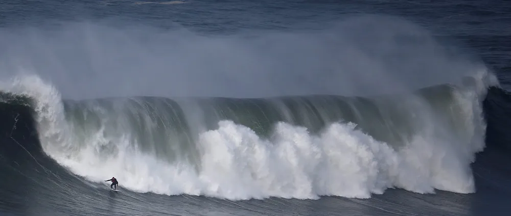 Big Waves at Portugal's Praia do Norte