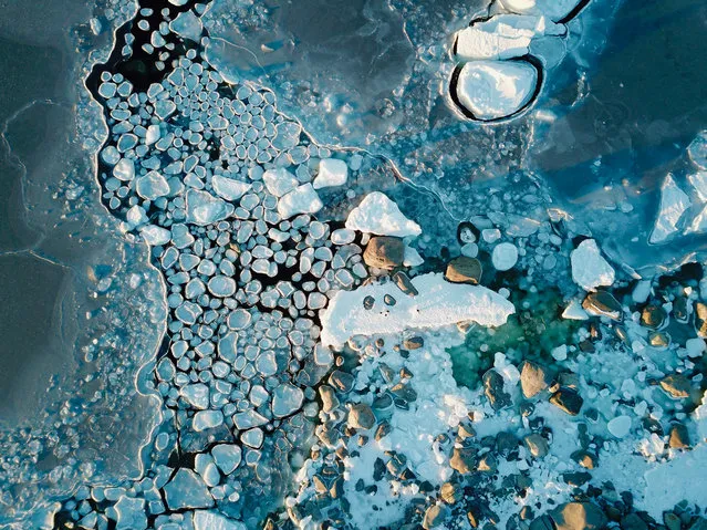 Antarctic Pancake Ice. (Photo by Zach Lockhard/The Guardian)