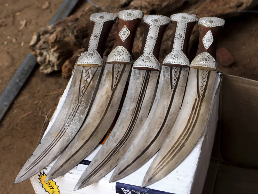 Yemeni Traditional Daggers from the Wreckage of Missiles