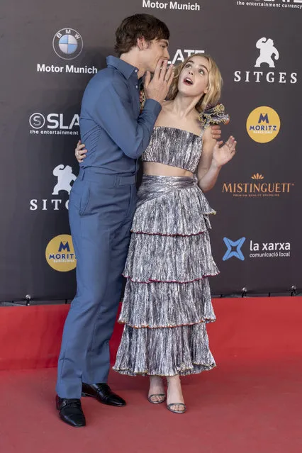 Kiernan Shipka and Ross Lynch attend the red carpet photocall of Netflix's “Chilling Adventures of Sabrina” at Auditorio Melia  on October 7, 2018 in Sitges, Spain. (Photo by Robert Marquardt/Getty Images)