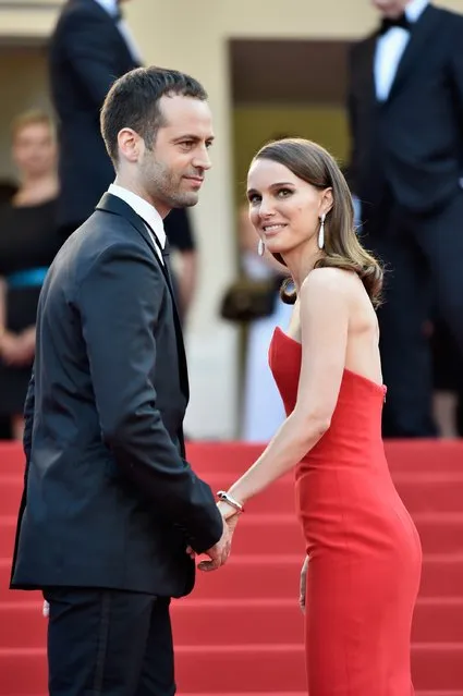Actress Natalie Portman (R) and choreographer Benjamin Millepied  attends the opening ceremony and premiere of “La Tete Haute” (Standing Tall) during the 68th annual Cannes Film Festival on May 13, 2015 in Cannes, France. (Photo by Pascal Le Segretain/Getty Images)