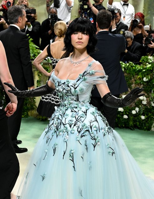 American actress Sydney Sweeney at the 2024 Met Gala: “Sleeping Beauties: Reawakening Fashion” held at The Metropolitan Museum of Art on May 6, 2024 in New York City. (Photo by Gilbert Flores/Variety via Getty Images)