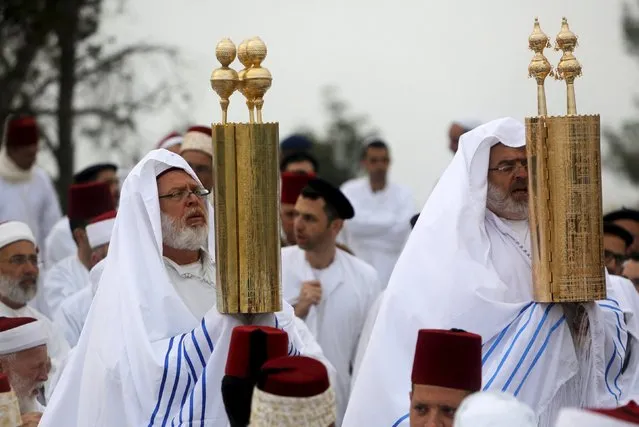 Members of the Samaritan sect take part in a traditional pilgrimage marking the holiday of Passover on Mount Gerizim, near the West Bank city of Nablus, April 27, 2016. (Photo by Abed Omar Qusini/Reuters)