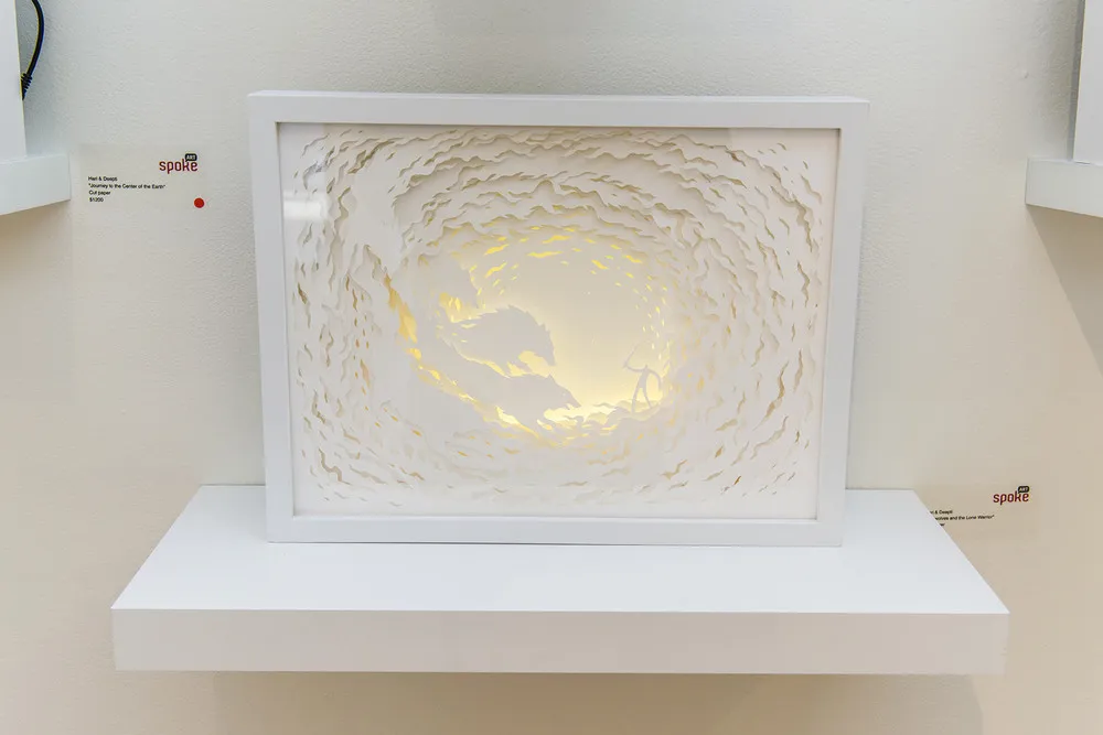 Illuminated Cut Paper Light Boxes by Hari and Deepti 