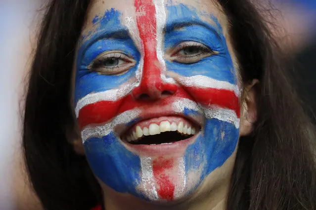 Football Soccer, England vs Iceland, EURO 2016, Round of 16, Stade de Nice, Nice, France on June 27, 2016. Iceland fan before the game. (Photo by Kai Pfaffenbach/Reuters/Livepic)