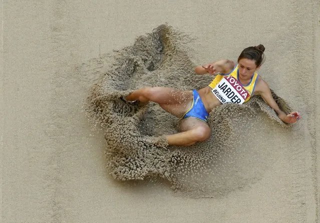 Erica Jarder of Sweden competes in the women's long jump qualifying round during the 15th IAAF World Championships at the National Stadium in Beijing, China, August 27, 2015. (Photo by Kim Kyung-Hoon/Reuters)