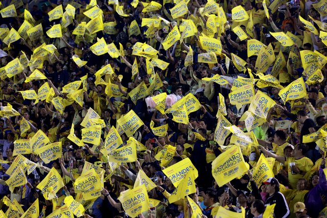 Club América fans get ready for the first leg of the Mexican football league title decider against Toluca in Mexico City on May 23, 2025. The match ended 0-0, and the second leg is on Sunday. (Photo by Henry Romero/Reuters)