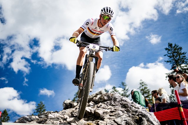 Paul Schehl of Germany competes during the Cross Country Olympic (XCO) race during the UCI Mountain Bike World Series Lenzerheide on September 21, 2025 in Lenzerheide, Switzerland. (Photo by Billy Ceusters/Getty Images)