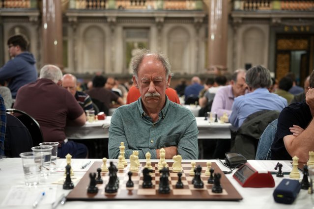 Players compete in the British Chess Championships at St. George's Hall on August 07, 2025 in Liverpool, England. The 111th British Chess Championships are taking place in Liverpool between 31 July to 10 August, with competitors vying for the title in the women's, men's, juniors' and over-60 groups. Organized by theÊEnglish Chess Federation, the competition has been run annually – apart from war years - since 1904. (Photo by Christopher Furlong/Getty Images)