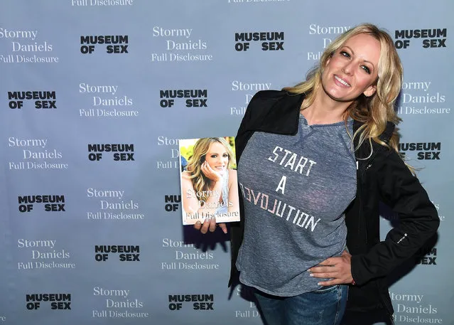 Stormy Daniels signs copies of her new book “Full Disclosure” at Museum of s*x on October 8, 2018 in New York City. (Photo by Nicholas Hunt/Getty Images)