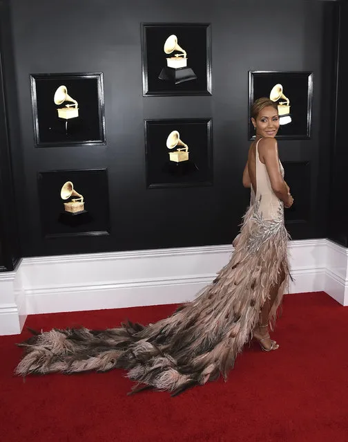 Jada Pinkett Smith arrives at the 61st annual Grammy Awards at the Staples Center on Sunday, February 10, 2019, in Los Angeles. (Photo by Jordan Strauss/Invision/AP Photo)