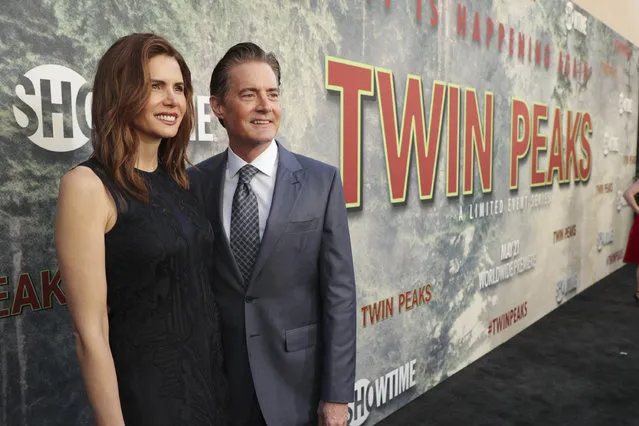 Desiree Gruber and Kyle MacLachlan pictured at Showtime's TWIN PEAKS premiere on Friday, May 19, 2017 in Los Angeles. (Photo by Eric Charbonneau/Invision for Showtime/AP Images)