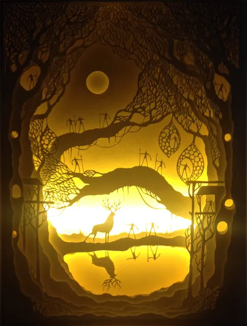 Illuminated Cut Paper Light Boxes By Hari And Deepti