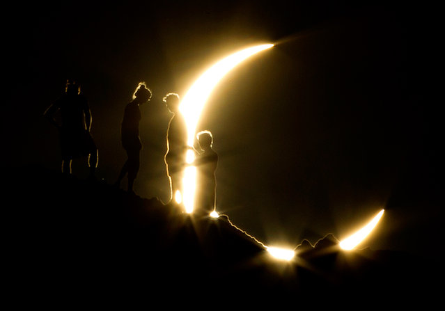 An annular eclipse, north of Odessa, Texas