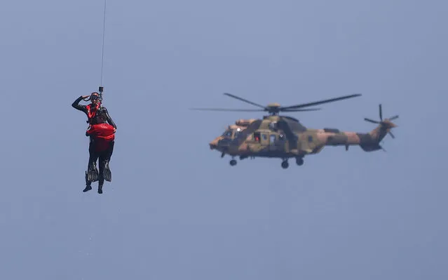 A view from Martyr Lieutenant Caner Gonyeli 2022 Search and Rescue Exercise held on June 15, 2022. (Photo by Evrim Aydin/Anadolu Agency via Getty Images)