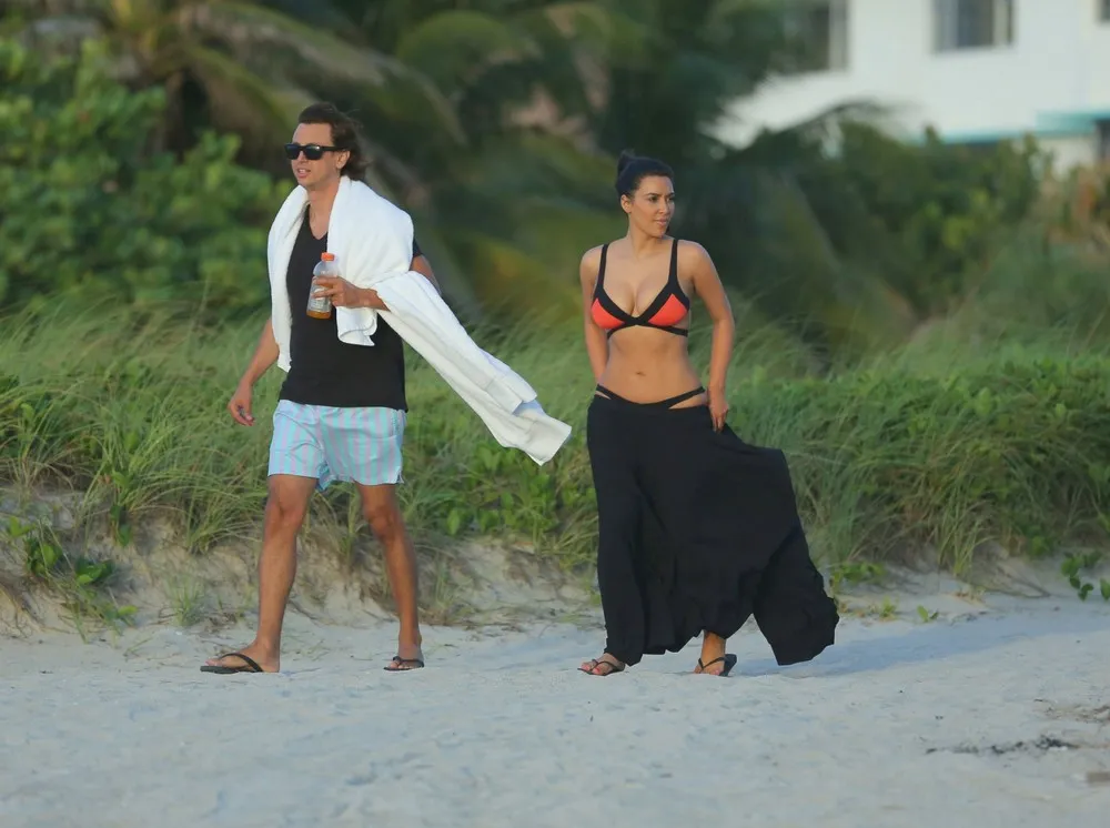 Kim Kardashian Wears Bondage-Inspired Bikini