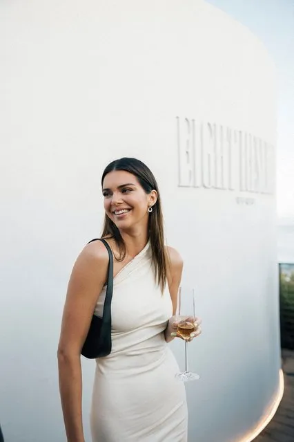 Kendall Jenner celebrated the launch of Eight Reserve by 818 at the second annual 8.18 party at Little Beach House Malibu on August 18, 2022. The model looked stunning in a white dress as she toasted the new ultra-premium Añejo Reserve from her award-winning 818 Tequila. (Photo by Sophie Sahara/The Mega Agency)