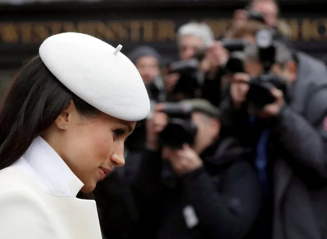 Meghan Markle leaves after attending the Commonwealth Service at Westminster Abbey in London, Britain  March 12, 2018. (Photo by Kirsty Wigglesworth/Reuters)