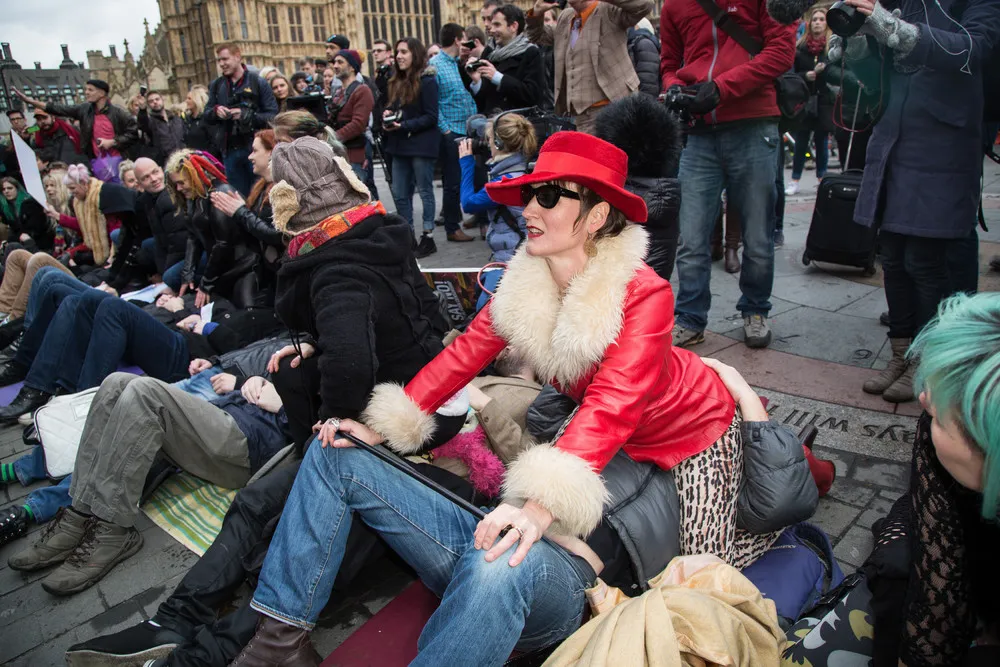 A Face-Sitting Protest in London