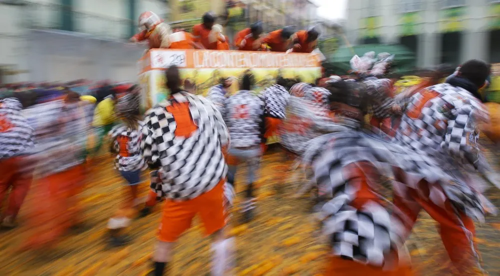 Carnival Battle with Oranges in Italy