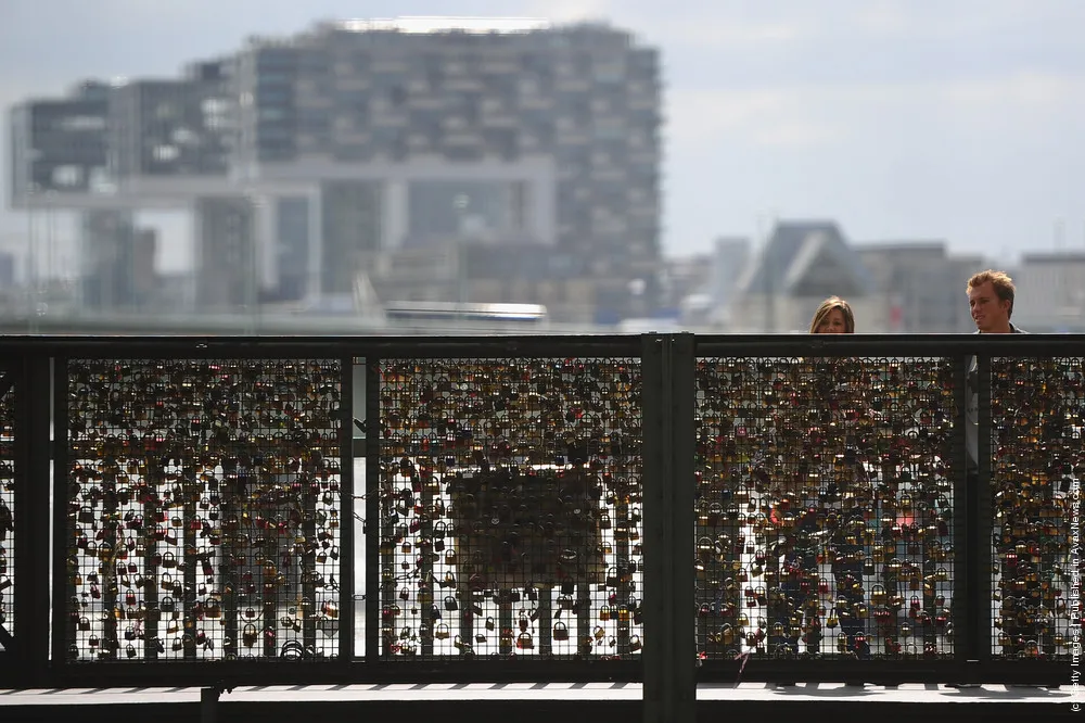 Thousands of Love Locks Hang at Cologne Bridge