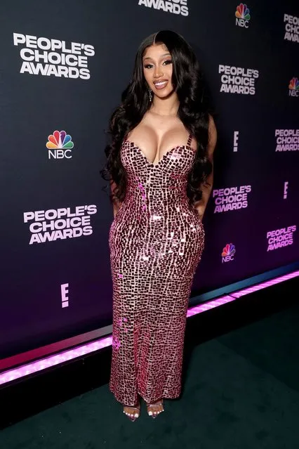 American rapper Cardi B poses backstage during the 2021 People's Choice Awards held at Barker Hangar on December 7, 2021 in Santa Monica, California. (Photo by Todd Williamson/E! Entertainment/NBCUniversal/NBCU Photo Bank via Getty Images)