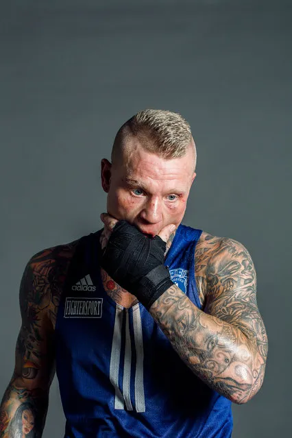 Professional sport category winner. Second Best, by Nikolai Linares, Denmark. Daniel Heinze, 27, weighing 75kg, from the boxing club Ringsted BK. Linares made portraits of the silver medal winners just after losing their final at the Zealand boxing championships held in Copenhagen. (Photo by Nikolai Linares)