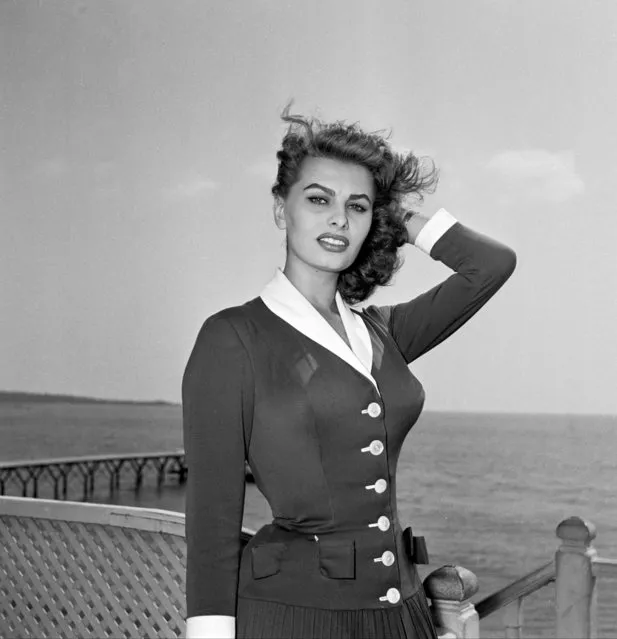 Hollywood royalty Sophia Loren at Cannes Film Festival, France, 1954. (Photo by SIPA Press/Rex Features/Shutterstock)