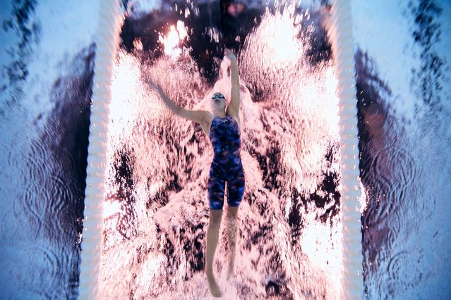 Olivia Chambers of Team United States competes during the Women's 400m Freestyle S13 Heats on day three of the Paris 2024 Summer Paralympic Games at Paris La Defense Arena on August 31, 2024 in Nanterre, France. (Photo by Adam Pretty/Getty Images)