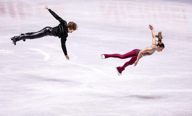Isabelle Martins and Ryan Bedard of USA perform during the Ice Dance-Rhythm Dance event at the ISU Grand Prix of Figure Skating in Tokyo, Japan, 08 November 2024. (Photo by Franck Robichon/EPA/EFE)
